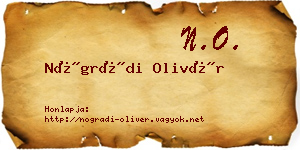 Nógrádi Olivér névjegykártya